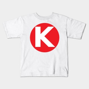 Letter K Big Red Dot Letters & Numbers Kids T-Shirt